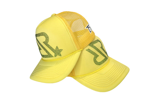 RR star green rhinestone Trucker hat (Yellow)