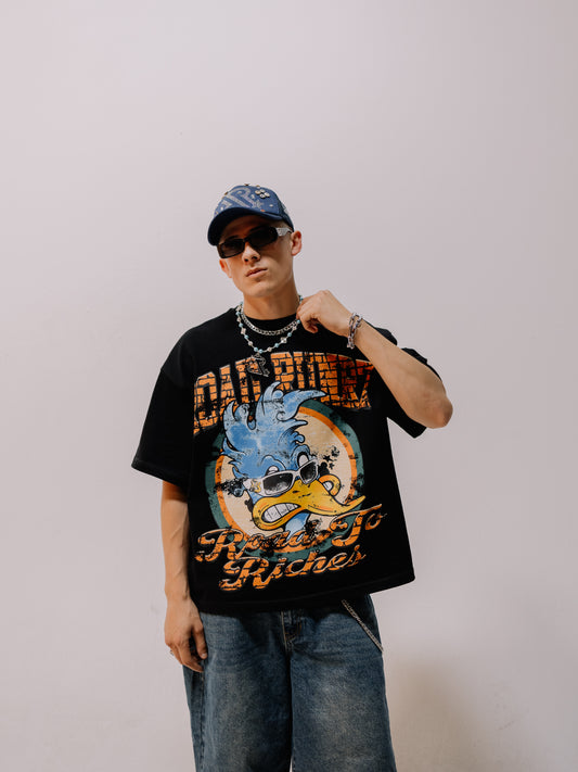 Road To Riches (Original Stamp )Black T-shirt
