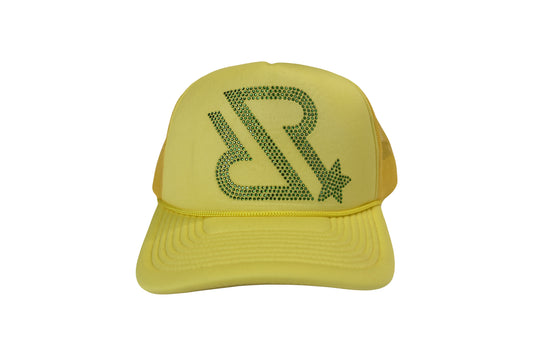 RR star green rhinestone Trucker hat (Yellow)