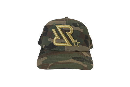 Snap Back - RR Logo w/ Star (Army Camouflage)